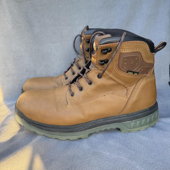 Brahma Boots Mens Size 10.5 Brown Steel Toe ASTM F2413-18 Work Safety Shoes - Picture 1 of 10